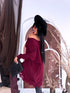 PLUS SIZE sweater "AGAIN 10588" - burgundy